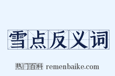 雪点反义词是什么意思的图片